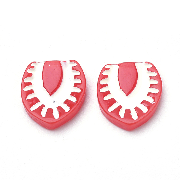 

PandaHall Resin Cabochons, Leaf, Colorful, 15.5x13.5x3mm Resin Leaf