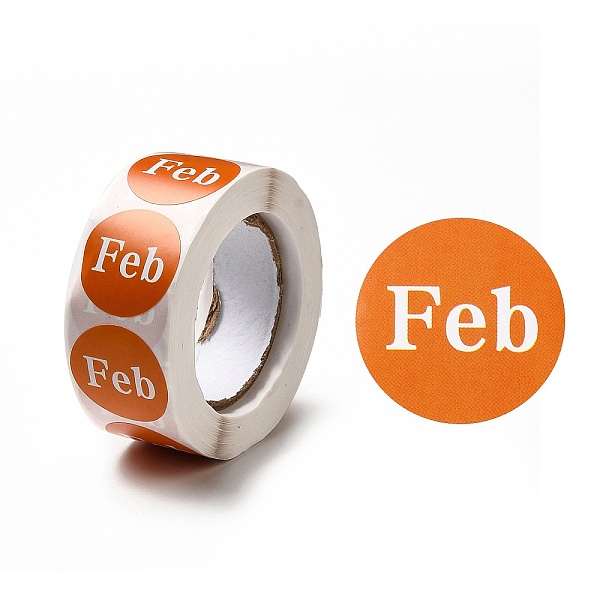 

PandaHall Paper Sticker Rolls, Round Dot Decals for DIY Scrapbooking, Craft, Orange, 25mm, about 500pcs/roll Paper Word Orange