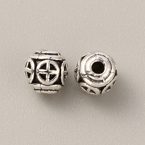 

PandaHall Tibetan Style Alloy Bead, Rondelle, Antique Silver, 6x6mm, Hole: 1.8mm, 100pcs/bag Alloy Rondelle