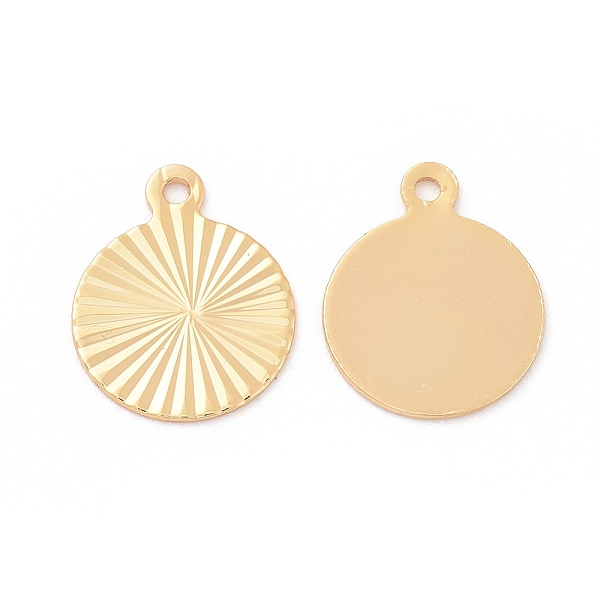 

PandaHall Brass Charms, Nickel Free, Real 18K Gold Plated, Flat Round, 12x9x0.5mm, Hole: 1mm Brass Flat Round