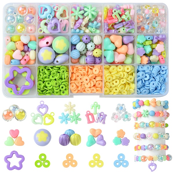 DIY Acrylic & Polymer Clay Beads Jewelry Making Findings Kits