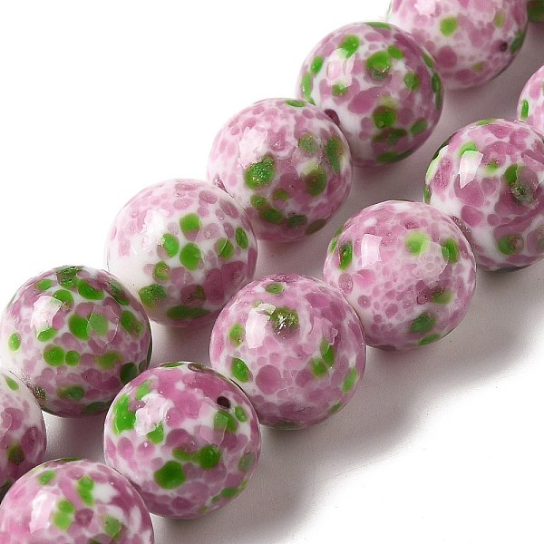 

PandaHall Normal Lampwork Beads, Round with Fleck, Colorful, 11.5~12x11~11.5mm, Hole: 2mm Lampwork Round