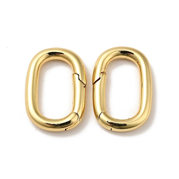 

PandaHall Brass Spring Gate Rings, Cadmium Free & Nickel Free & Lead Free, Oval, Real 18K Gold Plated, 7 Gauge, 23x15.5x3.5mm, Hole: 9x17mm...