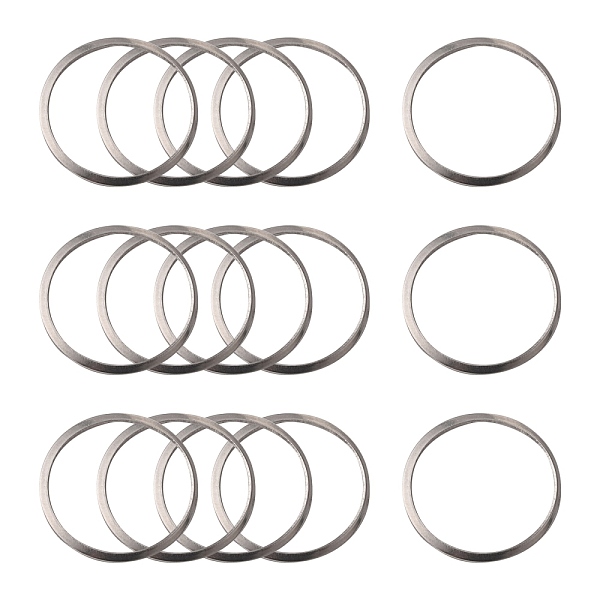 

PandaHall 201 Stainless Steel Linking Rings, Ring, Stainless Steel Color, 25x1~1.2mm, Inner Diameter: 22mm 201 Stainless Steel Ring