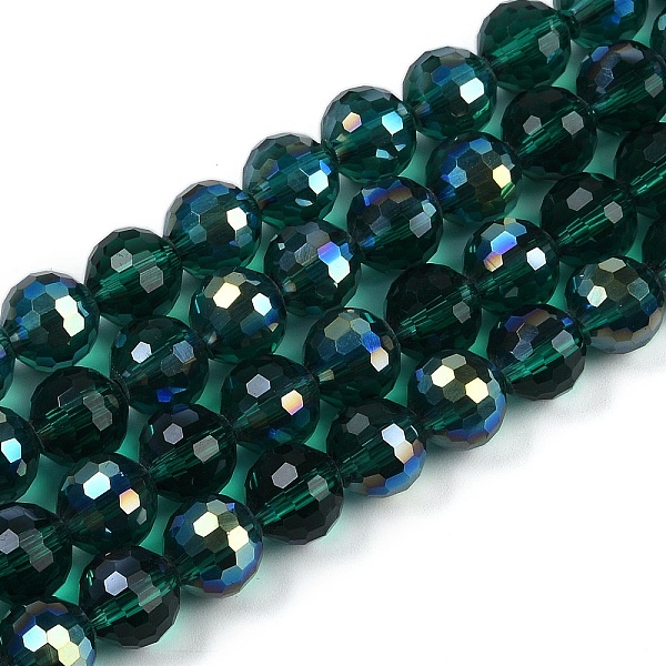 Transparentes perles de verre de galvanoplastie brins