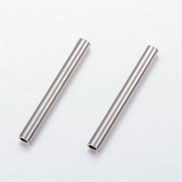 

PandaHall 304 Stainless Steel Tube Beads, Stainless Steel Color, 27x3mm, Hole: 2mm 304 Stainless Steel Tube