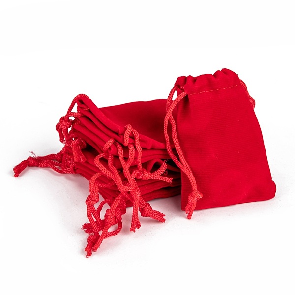 

PandaHall Rectangle Velvet Pouches, Gift Bags, Red, 7x5cm Velvet Red