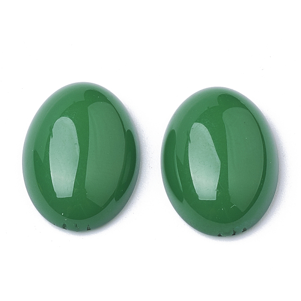 

PandaHall Resin Cabochons, Oval, Sea Green, 25x18x6.5mm Resin Oval Green