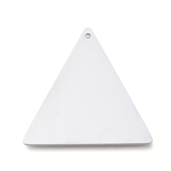 PandaHall 304 Stainless Steel Pendants, Manual Polishing, Stamping Blank Tag, Laser Cut, Triangle, Stainless Steel Color, 28.7x28.5x0.8mm...