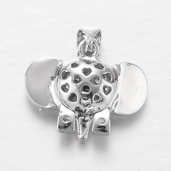 

PandaHall Brass Micro Pave Cubic Zirconia Charms, Elephant, Lead Free & Nickel Free, Platinum, 13x17x5mm, Hole: 4x3mm Brass+Cubic Zirconia...