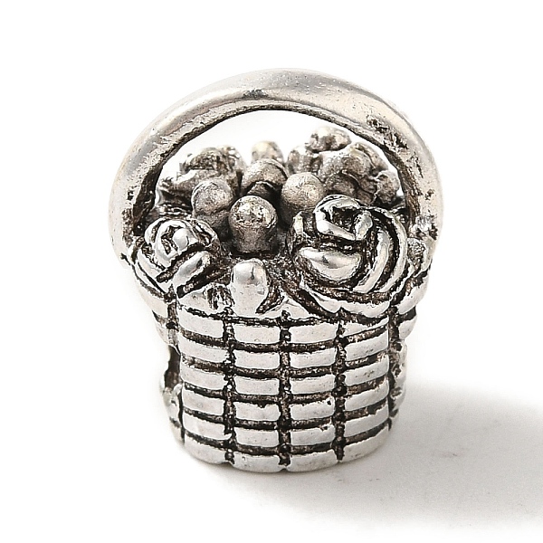 

PandaHall Tibetan Style Alloy European Beads, Large Hole Beads, Cadmium Free & Lead Free, Flower Basket, Antique Silver, 15x12.5x11mm, Hole...