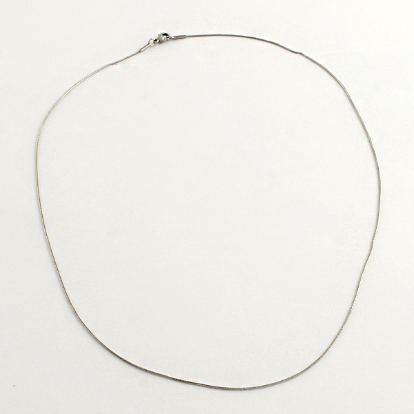

PandaHall 304 Stainless Steel Chain Necklaces, Stainless Steel Color, 20 inch(51cm)x0.9mm 304 Stainless Steel