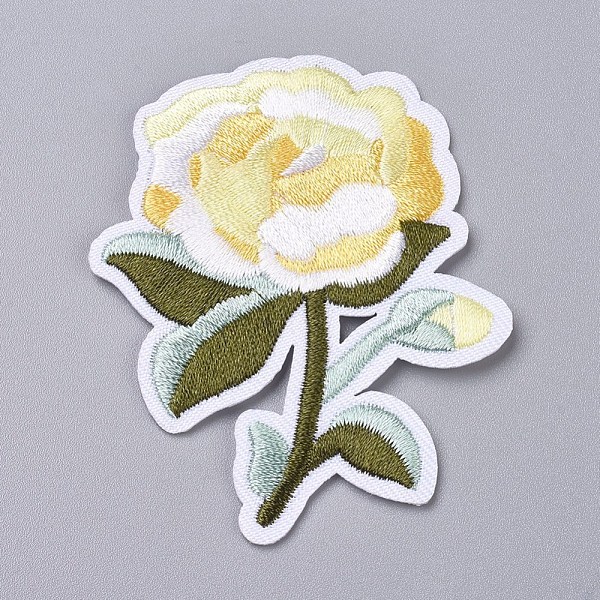 

PandaHall Computerized Embroidery Cloth Iron on/Sew on Patches, Costume Accessories, Appliques, for Backpacks, Clothes, Flower, Yellow...
