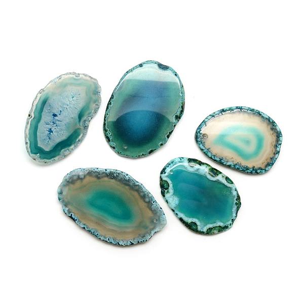 

PandaHall Natural Brazilian Agate Big Pendants, Dyed, Mixed Shapes, Cadet Blue, 50~75x30~50x4~7mm, Hole: 1.5mm Brazilian Agate Mixed Shapes...