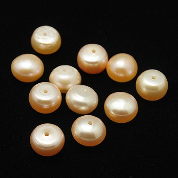 

PandaHall Grade AA Natural Cultured Freshwater Pearl Beads, Half Drilled Hole, Half Round, Pink, 4.5~5x3.5~4.5mm, Hole: 1mm Pearl Half Round...