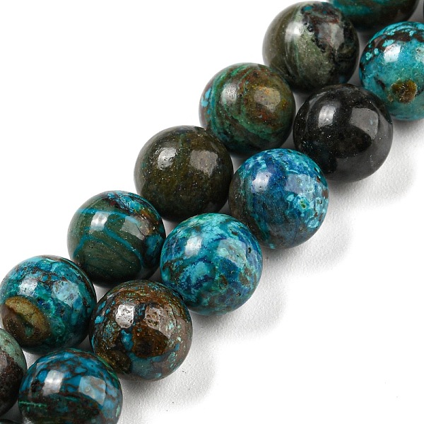 

PandaHall Natural Chrysocolla Beads Strands, Round, 8mm, Hole: 0.9mm, about 46~49pcs/strand, 15.16''~15.75''(38.5~40cm) Chrysocolla Round