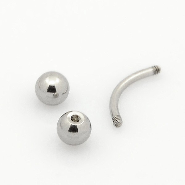 

PandaHall 316L Surgical Stainless Steel Eyebrow Rings, Curved Barbell, Eyebrow Piercing Jewelry, Stainless Steel Color, 15x4x4mm, Bar...