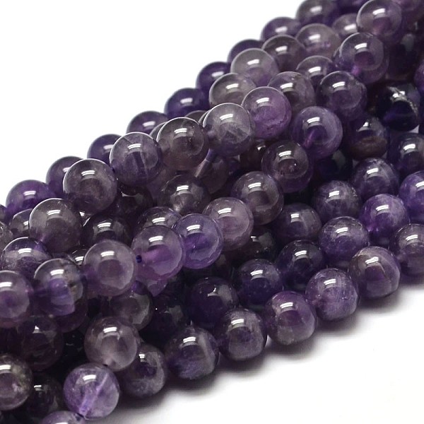 

PandaHall Natural Amethyst Round Bead Strands, Grade B, 6mm, Hole: 1mm, about 63~65pcs/strand, 15.3 inch Amethyst Round