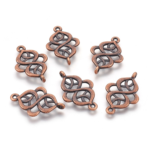 

PandaHall Alloy Links connectors, Lead Free and Cadmium Free, Red Copper, 28mm long, 18mm wide, 2mm thick, hole: 1.5mm Alloy Others