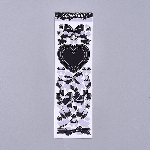 

PandaHall Bowknot Ribbon Pattern Decorative Labels Stickers, DIY Handmade Scrapbook Photo Albums, Black, 165x50x0.5mm, Pattern: 4~45mm Paper...