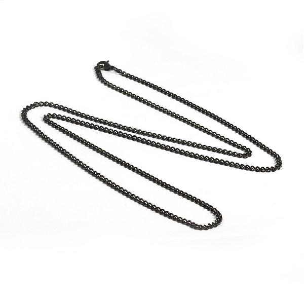 

PandaHall 304 Stainless Steel Necklaces, Curb Chain Necklaces, with Lobster Claw Clasps, Faceted, Electrophoresis Black, 29.5 inch(74.9cm)...
