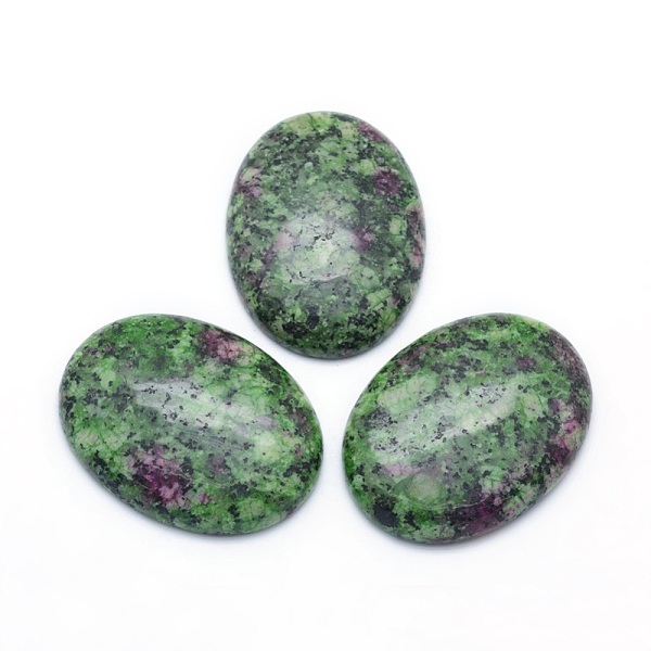 

PandaHall Natural Ruby in Zoisite Cabochons, Oval, 40x30x7.5~8mm Ruby in Zoisite Oval