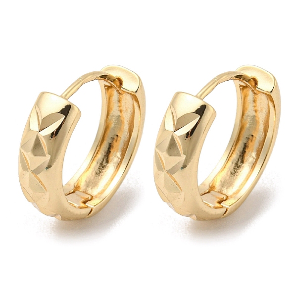 

PandaHall Brass Grooved Hoop Earrings, Light Gold, 17.5x5.5mm Brass Ring