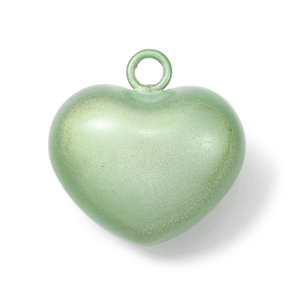 

PandaHall Spray Printed Alloy Bell Pendants, Heart, Dark Sea Green, 22.5x22.5x16.5mm, Hole: 3mm Alloy Heart