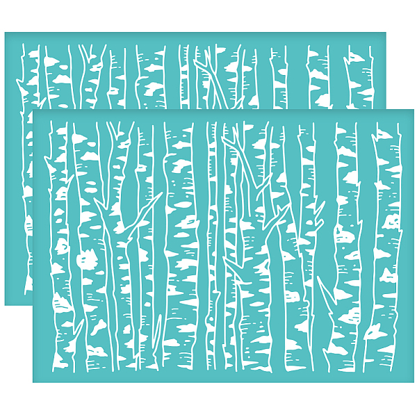 

PandaHall Self-Adhesive Silk Screen Printing Stencil, for Painting on Wood, DIY Decoration T-Shirt Fabric, Turquoise, Tree Pattern..., Green