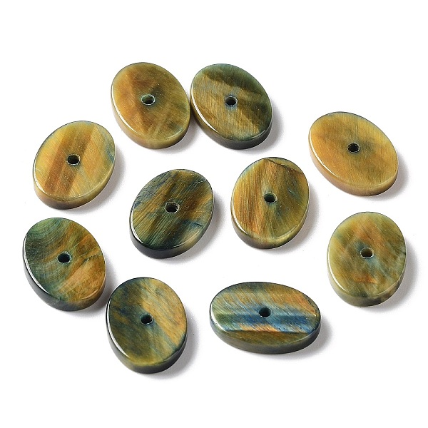 

PandaHall Oval Natural Tiger Eye Besds, 18x13x3mm, Hole: 1.6mm Tiger Eye Oval