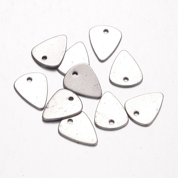 

PandaHall 201 Stainless Steel Charms, Triangle, Stainless Steel Color, 12x10x1mm, Hole: 1mm 201 Stainless Steel Triangle