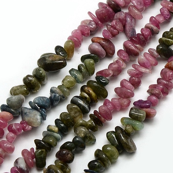 

PandaHall Natural Tourmaline Nuggets Bead Strands, Mixed Color, 5~8x5~8mm, Hole: 1mm, about 15.5 inch Tourmaline Nuggets Multicolor
