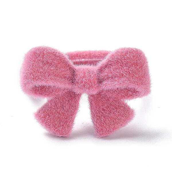 

PandaHall Bowknot Flocky Adjustable Rings, Alloy Ring, Hot Pink, US Size 6(16.5mm) Alloy