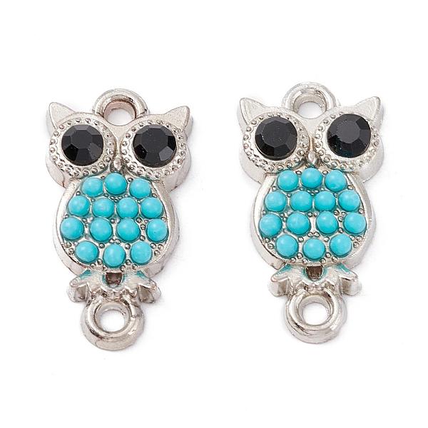

PandaHall Alloy Resin Links connectors, Owl, Silver Color Plated, 20.5x11x3mm, Hole: 1.5mm Alloy+Resin Owl
