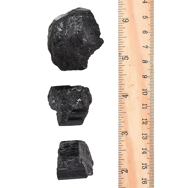 

PandaHall Rough Raw Natural Black Tourmaline Beads, No Hole/Undrilled, Nuggets, 10~80x10~4x7~35mm, 100g/bag Tourmaline Nuggets