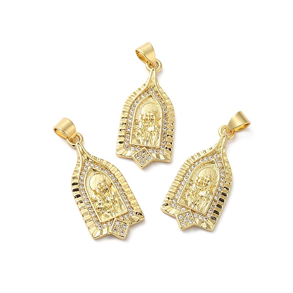 

PandaHall Rack Plating Brass Pave Cubic Zirconia Pendants, Lead Free & Cadmium Free, Real 18K Gold Plated, Long-Lasting Plated, Bell Charm..., Clear