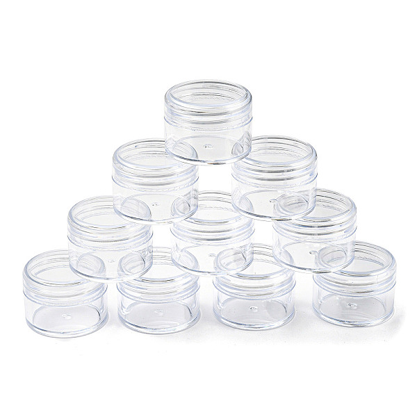 

PandaHall (Defective Closeout Sale: Scratched) Plastic Bead Containers, Screw Top Bead Jars, Column, Clear, 4.3x3.05cm, Inner Diameter...