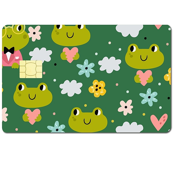 PandaHall CREATCABIN Frog Card Skin Sticker Credit Card Skin Cover Card Stickers Personalize Removable Debit Card Protecting Vinyl Sticker...