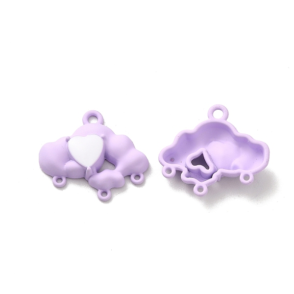 

PandaHall Alloy Chandelier Component Links, Spray Painted, Lead Free & Cadmium Free, Cloud with Heart, Purple, 19x21x4.5mm, Hole: 1.8mm...