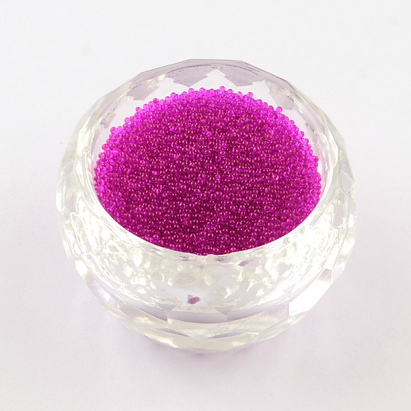 

PandaHall Transparent DIY 3D Nail Art Decoration Mini Glass Beads, Tiny Caviar Nail Beads, Medium Violet Red, 0.6~0.8mm, about 450g/bag...
