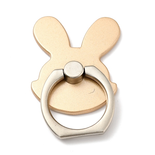 

PandaHall Zinc Alloy Rabbit Cell Phone Holder Stand Findings, Rotation Finger Grip Ring Kickstand Settings, Golden, 5.1x1.85x0.25cm Alloy