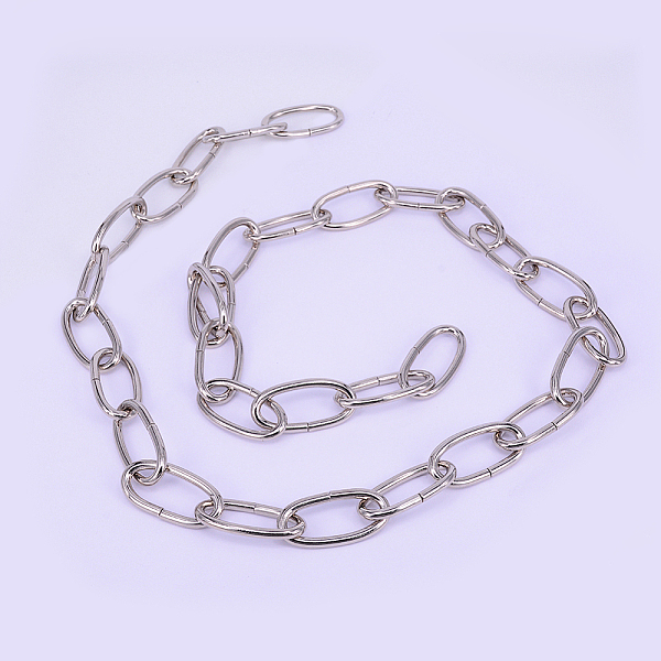 

PandaHall Iron Cable Chains, Lamp Lifting Chain, Unwelded, Platinum, 1060mm, Link: 40x20x3.5mm Iron