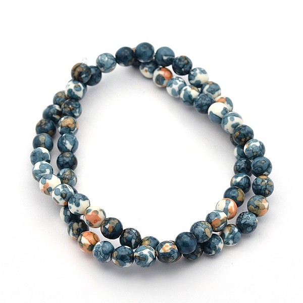 

PandaHall Synthetic Ocean White Jade Round Bead Strands, Dyed, Steel Blue, 10mm, Hole: 1.5mm, about 39pcs/strand, 15.3 inch Ocean White Jade...