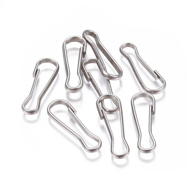 

PandaHall 304 Stainless Steel Keychain Clasp Findings, Stainless Steel Color, 25x8.4x2mm, Hole: 22.5x3~6mm 304 Stainless Steel Others