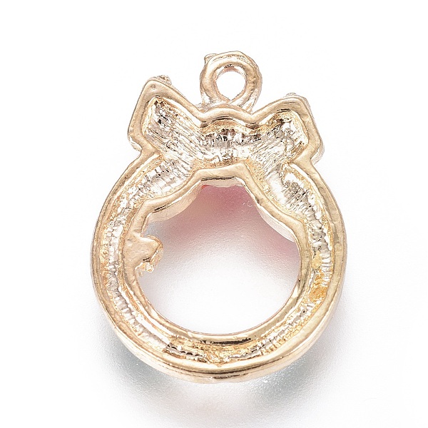 

PandaHall Alloy Pendants, with Enamel, Christmas wreath, Light Gold, Colorful, 19x14x3mm, Hole: 1.4mm Alloy+Enamel Ring