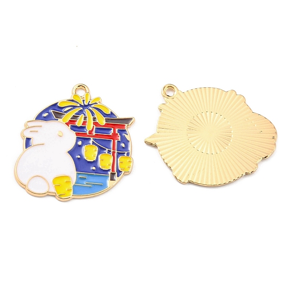 

PandaHall Alloy Enamel Pendants, Golden, Rabbit Charm, White, 29.5x27.5x1mm, Hole: 2mm Alloy+Enamel Rabbit White