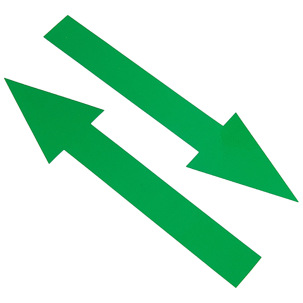 

PandaHall CRASPIRE 15 Sets PVC Self Adhesive Arrow Label Stickers, Waterproof Directional Arrow Sign Decals for Floors, Walls and Smooth..., Green