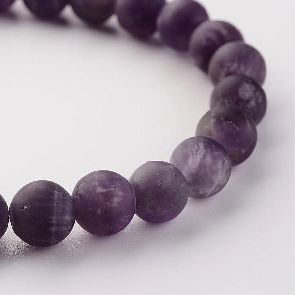 Natural Amethyst Beads Stretch Bracelets