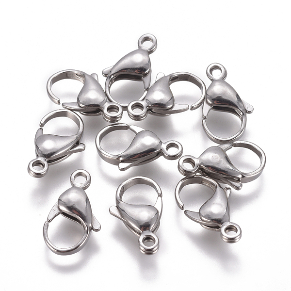 

PandaHall 304 Stainless Steel Lobster Claw Clasps, Parrot Trigger Clasps, Stainless Steel Color, 19~19.5x11.5x5mm, Hole: 2.5mm 304 Stainless...