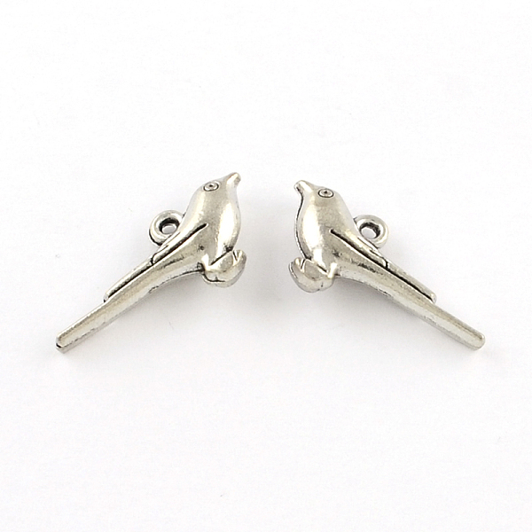

PandaHall Tibetan Style Zinc Alloy Pendants, Lead Free & Cadmium Free, Bird Charms, Antique Silver, 11.7x25.7x5mm, Hole: 1mm, about...